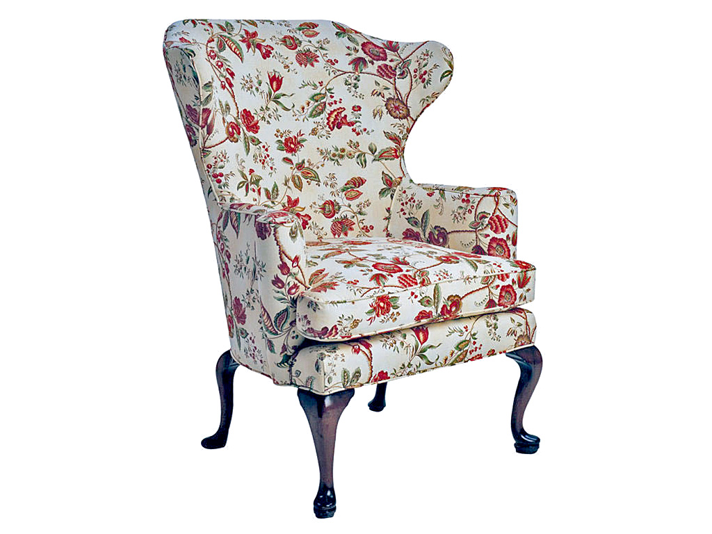 Queen Anne Barrel Wing Chair