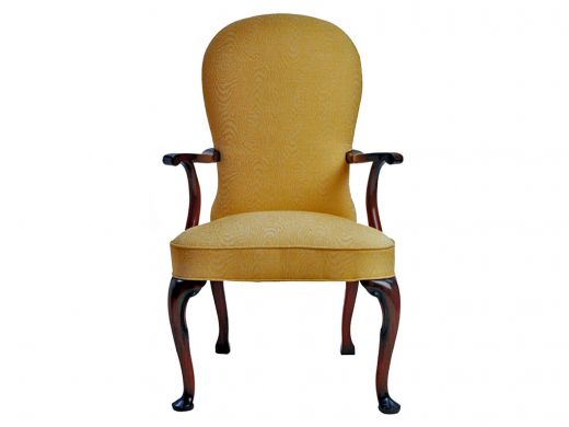 queen anne upholstered chairs